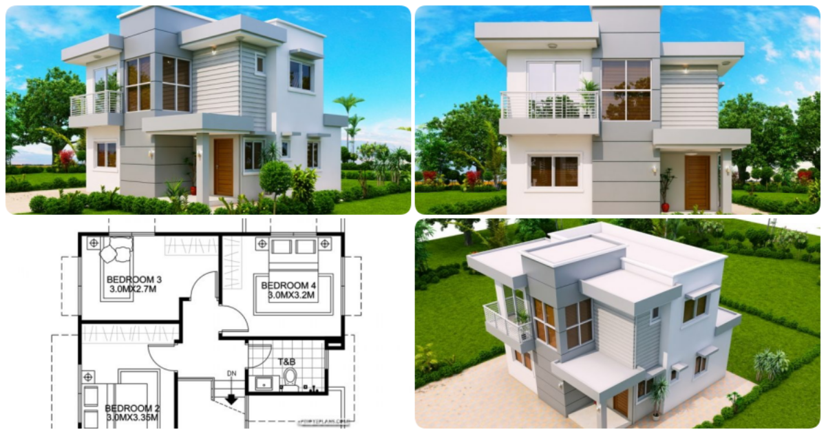 Four Bedroom Modern House Plan - My Home My Zone