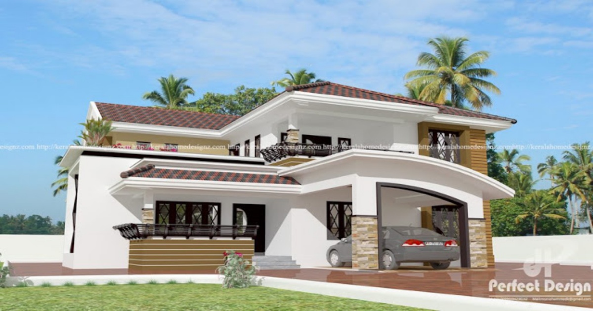 Four Bedroom Double Storey Kerala House Plan My Home My Zone