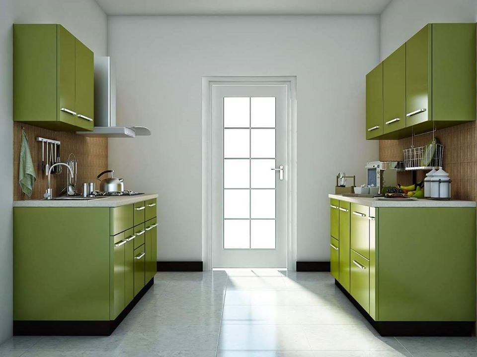 Parallel shaped modular kitchen